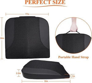 kingphenix Premium Autositzkissen, Memory Foam Fahrersitzkissen zur Verbesserung - Bild 1 von 4