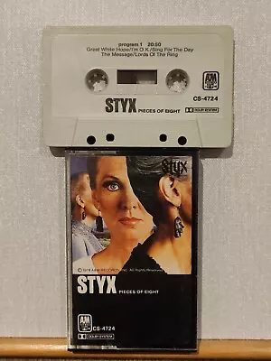 STYX - Pieces Of Eight - 1978 Cassette Tape Album. A&M CS-4724 **TESTED** - Image 1 of 4