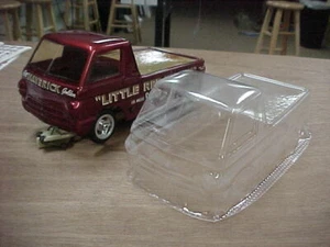 1/24 slotcar 1/24 scale Vintage slot car body BZ Little Red Wagon CLEAR NO PAINT - Picture 1 of 10