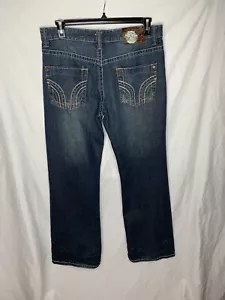 Franky Max Jeans Herren 35x32 Mid Rise Bootcut Wide Leg Skater Y2K Distressed - Bild 1 von 24