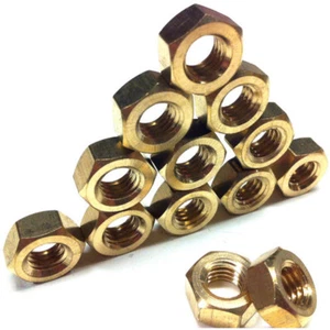 M2,50 Messing Vollmuttern (100) Stück - Bild 1 von 1