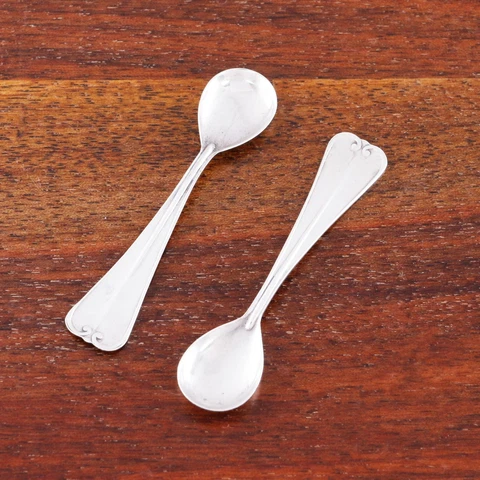 GIULIANO SPINELLI FLORENCE ITALIAN MID-CENTURY 800 SILVER SALT SPOONS NO MONO Cover