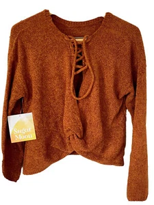 Sugar Moon feste Spitze Twist Front weicher Pullover Pulli Oberteil Gr. X-Large Oberteil neu mit Etikett - Bild 1 von 4