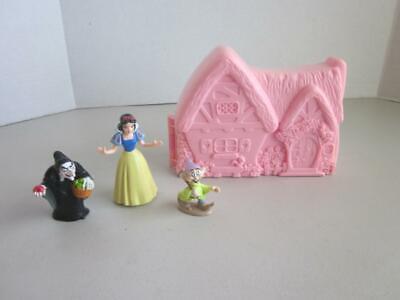 Vintage Disney's Snow White Hand Held Cottage with 3 Figures