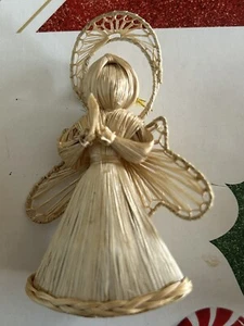 Miniatura DollCorn Husk Angel Doll statuine lotto di 6 decorazioni natalizie 3 1/2" - Foto 1 di 4