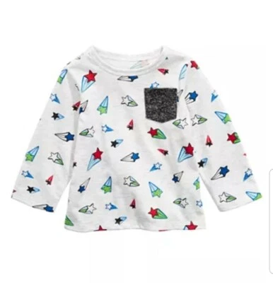 Футболка Baby Boys Star 3-6 месяцев с рисунком и карманом в виде падающей звезды  - Изображение 1 из 4