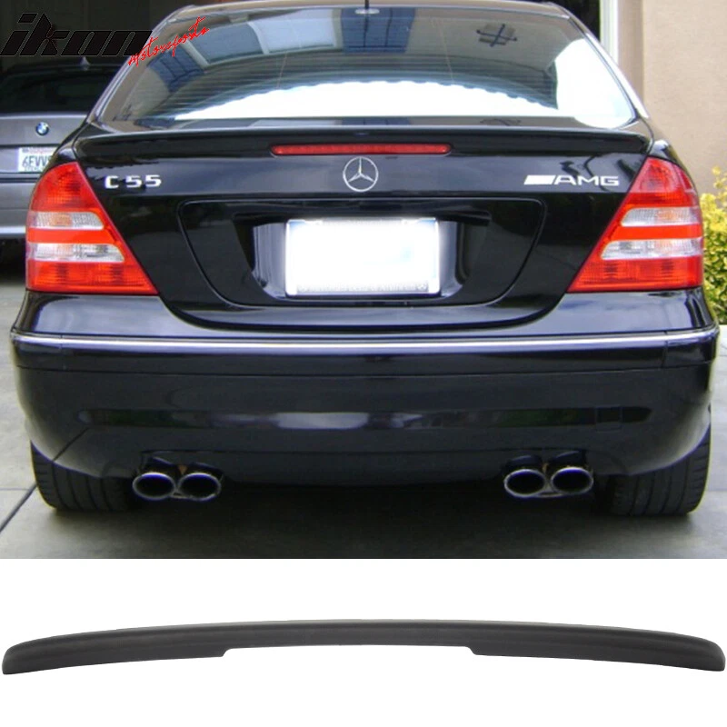 Fits 01-07 Benz C-Class W203 Sedan AMG Style Matte Black Rear Trunk Spoiler Wing - Image 1 of 4