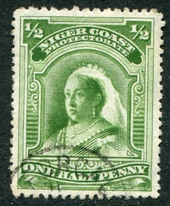 Nigeria (Niger Coast) 1897-98 ½d compound perf SG 66d used (cat. £35) - Picture 1 of 1
