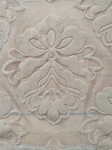 Panel de cortina marrón transparente flor poliéster varilla listo - Imagen 1 de 4