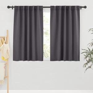 Grey Blackout Curtains - Thermal Insulated Window Drapes for Bedroom Kitchen ... - Picture 1 of 8