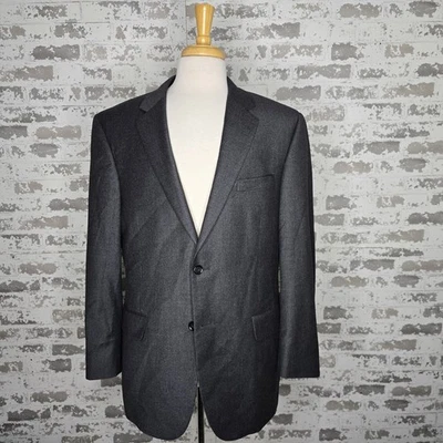Jos A Bank Signature 2 Piece Suit Gray Wool 2 Butt Center Vent 42R pants 36 x 32 - Image 1 of 4