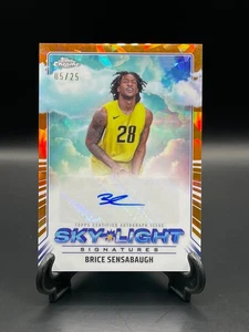 2024-25 Topps Chrome #SLS-BS Brice Sensabaugh Orange Geo Sky-Light Auto /25 Jazz - Picture 1 of 2