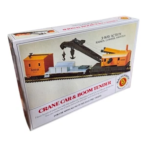 Vintage Bachmann HO Scale Amtrak Crane Car And Boom Tender #46-1210-05 w/Box - Picture 1 of 11