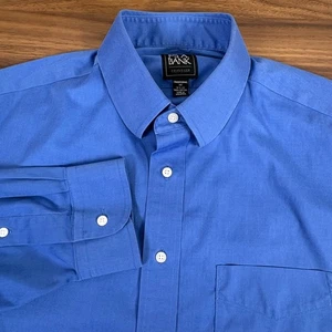 Jos. A. Bank TRAVELER Hemd traditionelle Passform blau Baumwolle 16 Ausschnitt 32 Ärmel - Bild 1 von 13