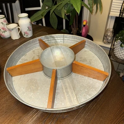 Farmhouse Appeal, Better Homes & Garden 5 Section Serving Tray With Bowl, Spins - Image 1 of 4