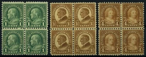 USA Scott 581/2,585, 1925, 1, 11/2 e 4 C. Personaggi importanti, ad es. L - Foto 1 di 1