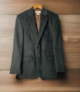 Pronto Uomo Men's Blazer Jacket Sport Coat  Corduroy Green/Gold Size M - Picture 1 of 7