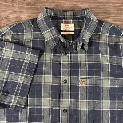 FjallRaven Shirt Mens XXL Relaxed Fit Ovik Travel Short Sleeve Button Up - Image 1 of 4