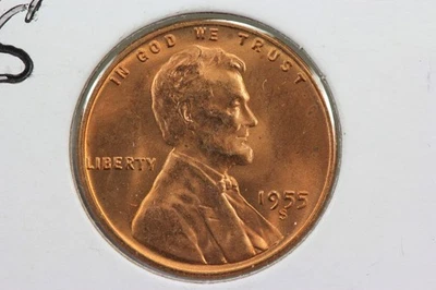 Centavo de trigo 1955-S triple reabastecido marca de ceca error Cherrypickers FS-501 BU 4XDW Foto 1 de 4