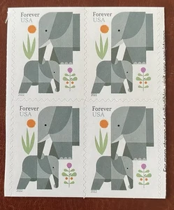 US stamps sc #5714 Elephant 2022 MNH b4 both side total 8 stamps FOREVER - Picture 1 of 1