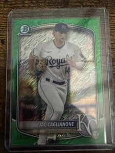 Jac Caglianone 2025 Bowman Chrome Green Shimmer Parallel /99 Royals BCP-103 - Picture 1 of 3