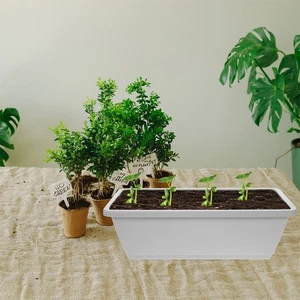 2 Sets Vegetable Pot with Bottom Bracket Window Box Planter Flowerpot - Picture 1 of 12