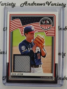 2025 USA Baseball Jack Leiter Relic Stars & Stripes Rangers USA-JL - Bild 1 von 2