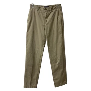 Lands' End Boys Iron Knee Chino Twill Cadet School Uniform Pants Youth Boys 14 - Picture 1 of 7