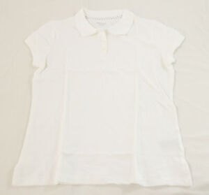 Old Navy Girls School Uniform Pique Polo Shirt AS9 Bright White Size 2XL(18) NWT