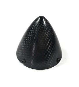 1.75inch Carbon fiber Spinner 45mm W/ Aluminium Backplate Screw Fix Black - Picture 1 of 6