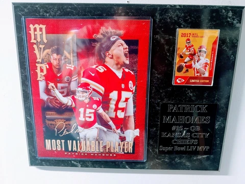 Patrick Mahomes - Kansas City Chiefs SB LIV MVP plaque - New Lower Pricing!! Cover