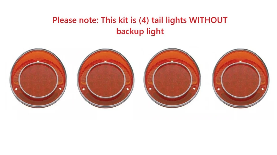 LED Tail Lights, Brake Lamp Lenses for 1968 Chevy Corvette - Image 1 of 2