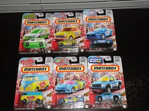MATCHBOX 2024 CANDY SERIES MIX 2 COMPLETE SET OF 6 DIECAST VEHICLES - Picture 1 of 21