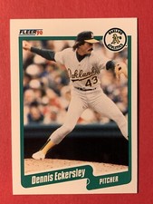 1990 Fleer #6 Dennis Eckersley Oakland Athletics HOF