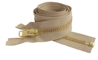 Chaqueta YKK #10 Latón Metal Separador Cremalleras Extra Resistente Hecha en EE. UU. Foto 1 de 4