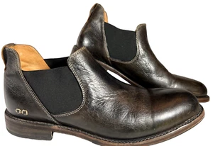 BED STÜ Men's Size 11 Royce Ankle Boots Shoes Rustic Leather Pull On Brown Black - Picture 1 of 11