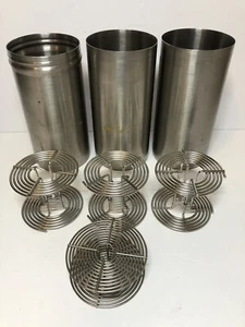 LOT Stainless Steel FILM DEVELOPING TANK No Lids Various S/S Reels Taiwan Omega? - Picture 1 of 8