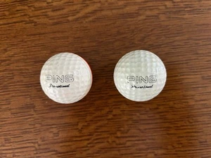 (2) Ping Promotional Golf Balls Yellow/White and Orange/White - Picture 1 of 3