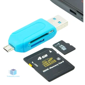 Card Reader Memory Card Reader Micro SD Card Reader Micro USB 2.0 OTG Adapter - Picture 1 of 8