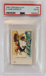 1936 Topolino Elah Disney Candy Card #54 PSA 4 Il Cane Sapiente Mickey Mouse  - Picture 1 of 2