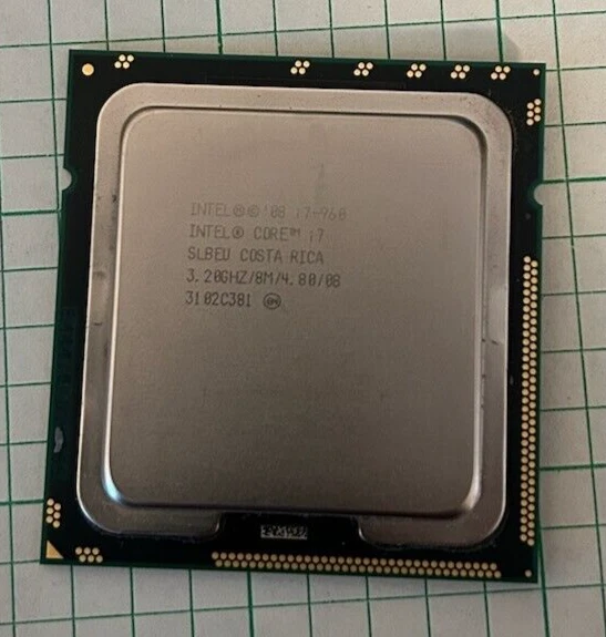 Procesador CPU Intel Core i7-960 3,20 GHz cuatro núcleos 8 MB LGA 1366 SLBEU Foto 1 de 1
