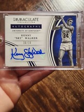 Kenny "SKY" Walker 2016/17 Immaculate Collegiate Autographs BLUE 10/10 SP KNICKS