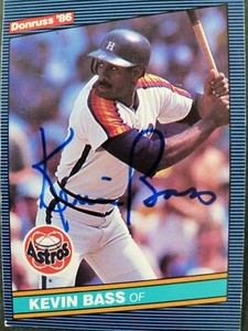 1986 Donruss SIGNED: Kevin Bass, ASTROS #548