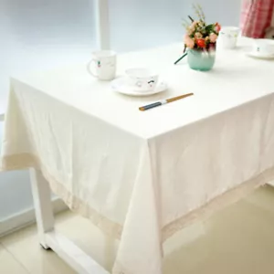 Modern Plain Tablecloth Coffee Tea Table Cloth Dustproof Cover Tablewear Decor - Picture 1 of 13