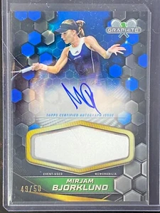 Toppa Topps Graphite Tennis 2024 Mirjam Bjorklund indossata per eventi blu automatico/50 - Foto 1 di 2