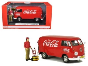 1963 Volkswagen Type 2 (T1) "Coca-Cola" Cargo Van with Delivery Driver Figurine - Picture 1 of 1