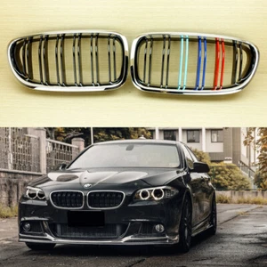 BMW F10/F11 Sedan/Touring ///M-Color Shiny Black Chrome M5 Style Front Grille - Picture 1 of 4
