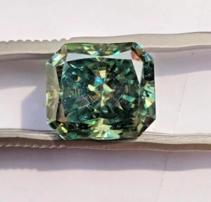 10 Ct Blue Lab Created Diamond Radiant Cut VVS1 Certified ! Jewelry Making - Picture 1 of 5