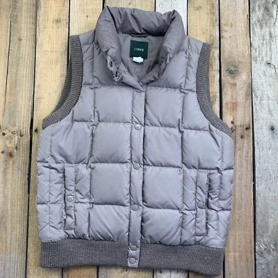 J. Chaqueta chaleco Crew Puffer para mujer talla M plumón Foto 1 de 4