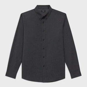Theory Herren Hugh Hemd aus Schurwolle Medium anthrazit Größe S (UVP $ 295) - Bild 1 von 9